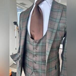 3P MTM Suit By Nicolas Massing LONDON BNWT